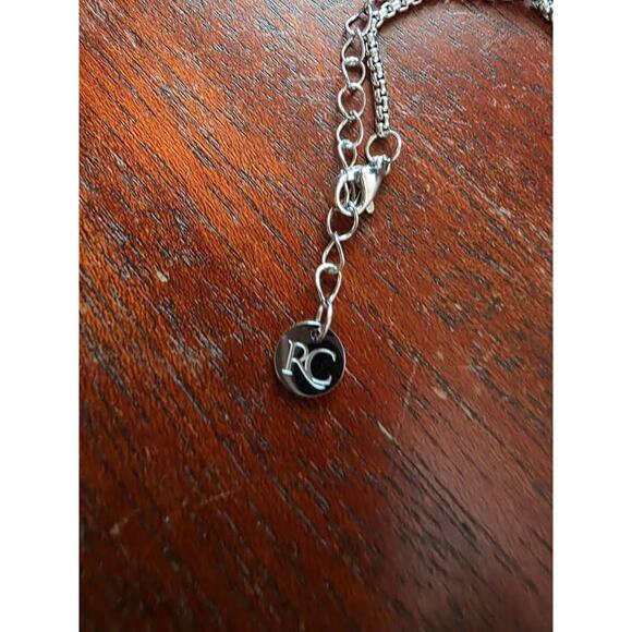 Like New Rustic Cuff Black Druzy Glitter Silver Tone Necklace - Picture 6 of 7